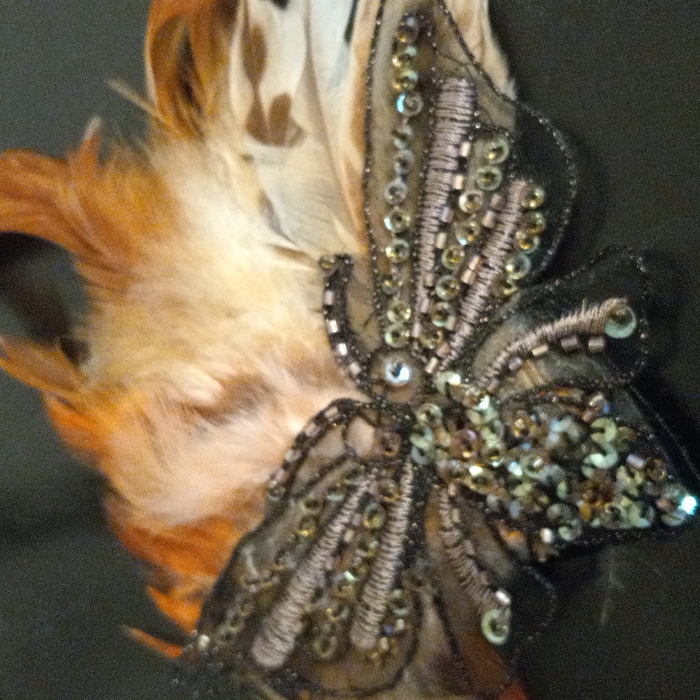 Vintage Feather Hair Clip
